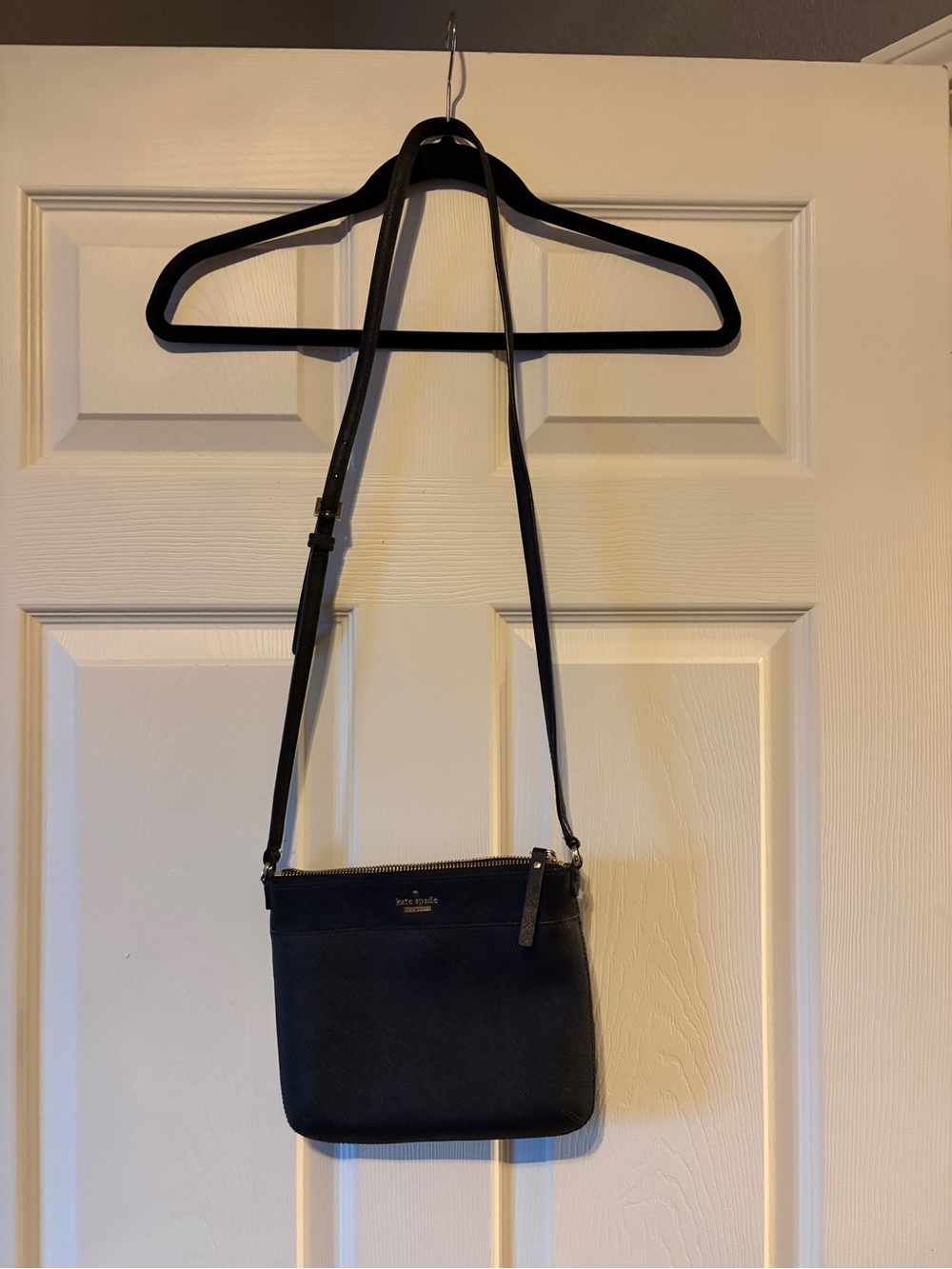 kate spade Black Crossbody Saffiano Leather Bag